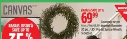 Canadian Tire CANVAS 30˝ Pre-Lit Spruce Wreath offer
