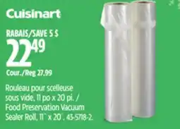 Canadian Tire Cuisinart Food Preservation Vacuum Sealer Roll, 11˝ x 20´ offer
