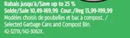 Canadian Tire Selected Garbage Cans and Compost Bin offer