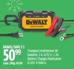Canadian Tire Dewalt 2A Battery Charger/Maintainer 6/12V offer