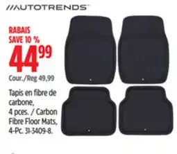 Canadian Tire Carbon Fibre Floor Mats, 4-Pc offer