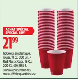 Canadian Tire Red Plastic Cups, 18-Oz, 200-Ct offer