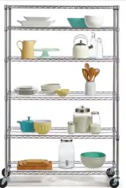 Canadian Tire 6-Tier Wire Shelf on Casters, Chrome offer