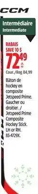 Canadian Tire Jetspeed Prime Composite Hockey Stick. LH or RH offer