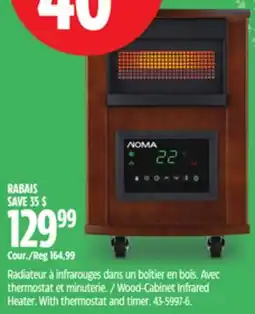 Canadian Tire Noma Wood-Cabinet Infrared Heater offer