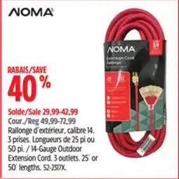 Canadian Tire Noma 14-Gauge Outdoor Extension Cord offer
