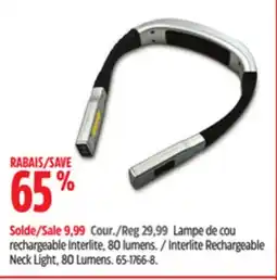 Canadian Tire Interlite Rechargeable Neck Light, 80 Lumens offer