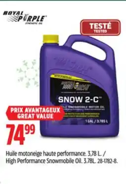 Canadian Tire High Performance Snowmobile Oil offer