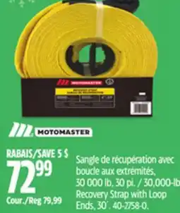 Canadian Tire 30,000-lb Recovery Strap with Loop Ends, 30´ offer