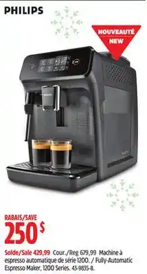 Canadian Tire Philips Fully-Automatic Espresso Maker offer