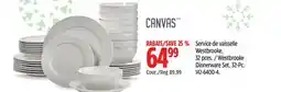 Canadian Tire CANVAS Westbrooke Dinnerware Set, 32-Pc offer