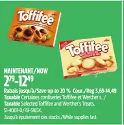 Canadian Tire Taxable Selected Toffifee and Werther's Treats offer