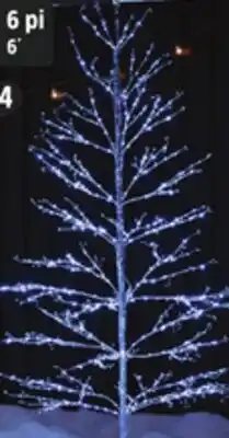 Canadian Tire 6´ Pure White LED Silver Jeweled Tre offer
