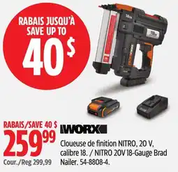 Canadian Tire WORX NITRO 20V 18-Gauge Brad Nailer offer