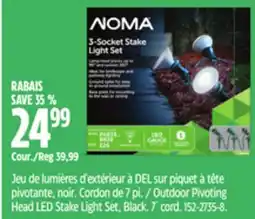 Canadian Tire Noma Outdoor Pivoting Head LED Stake Light Set, Black offer