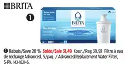 Canadian Tire Brita Advanced Replacement Water Filter, 5-Pk offer