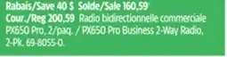 Canadian Tire PX650 Pro Business 2-Way Radio, 2-Pk offer