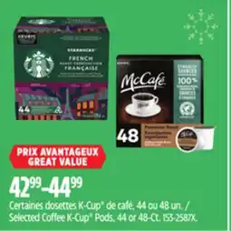 Canadian Tire Keurig Selected Coffee K-Cup Pods, 44 or 48-Ct offer