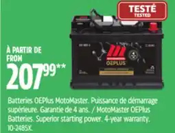 Canadian Tire MotoMaster OEPlus Batteries offer