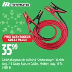 Canadian Tire Motomaster 4-Gauge Booster Cables offer