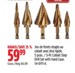 Canadian Tire 5-Pc Cobalt Step Drill Set with Hard Case offer