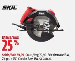 Canadian Tire Skil 71⁄4˝ Circular Saw, 13A offer