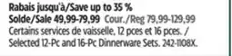 Canadian Tire CANVAS Selected 12-Pc and 16-Pc Dinnerware Sets offer