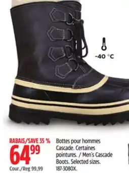 Canadian Tire Men's Cascade Boots offer