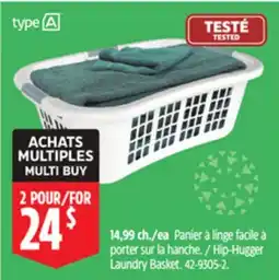 Canadian Tire Type A Hip-Hugger Laundry Basket offer