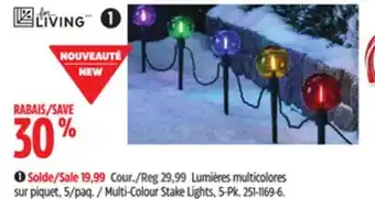 Canadian Tire Multi-Colour Stake Lights, 5-Pk offer