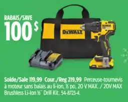 Canadian Tire Dewalt 20V MAX Brushless Li-Ion 1⁄2˝ Drill Kit offer
