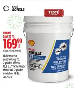 Canadian Tire T6 Synthetic Motor Oil offer