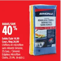 Canadian Tire Simoniz Edgeless Microfibre Cloths, 25-Pk offer