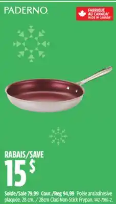 Canadian Tire Paderno 28cm Clad Non-Stick Frypan offer
