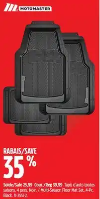 Canadian Tire Motomaster Multi-Season Floor Mat Set, 4-Pc offer