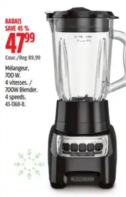 Canadian Tire Black & Decker 700W Blender offer