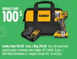 Canadian Tire 20V MAX Brushless 1⁄4˝ Impact Driver Kit offer