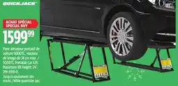 Canadian Tire 5000TL Portable Car Lift offer
