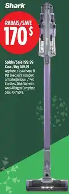 Canadian Tire Pet Cordless Stick Vac with Anti-Allergen Complete Seal offer