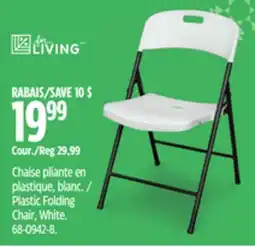 Canadian Tire For Living Plastic Folding Chair, White offer