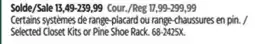 Canadian Tire Selected Closet Kits or Pine Shoe Rack offer