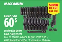 Canadian Tire MAXIMUM 48-Pc Impact Socket Set offer