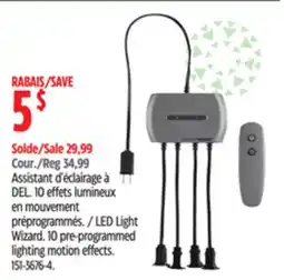 Canadian Tire LED Light Wizard. 10 pre-programmed lighting motion effects offer