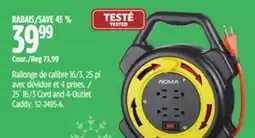 Canadian Tire NOMA 25´ 16/3 Cord and 4-Outlet Caddy offer