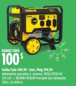 Canadian Tire 3650W/4550W Portable Gas Generator offer