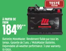 Canadian Tire Batteries MotoMaster offer