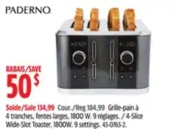 Canadian Tire 4-Slice Wide-Slot Toaster, 1800W offer