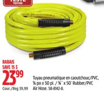 Canadian Tire Mastercraft 3⁄8˝ x 50´ Rubber/PVC Air Hose offer