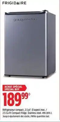 Canadian Tire Frigidaire 2.5 Cu-Ft Compact Fridge offer
