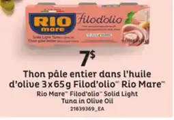 Provigo RIO MARE FILOD'OLIO SOLID LIGHT TUNA IN OLIVE OIL offer